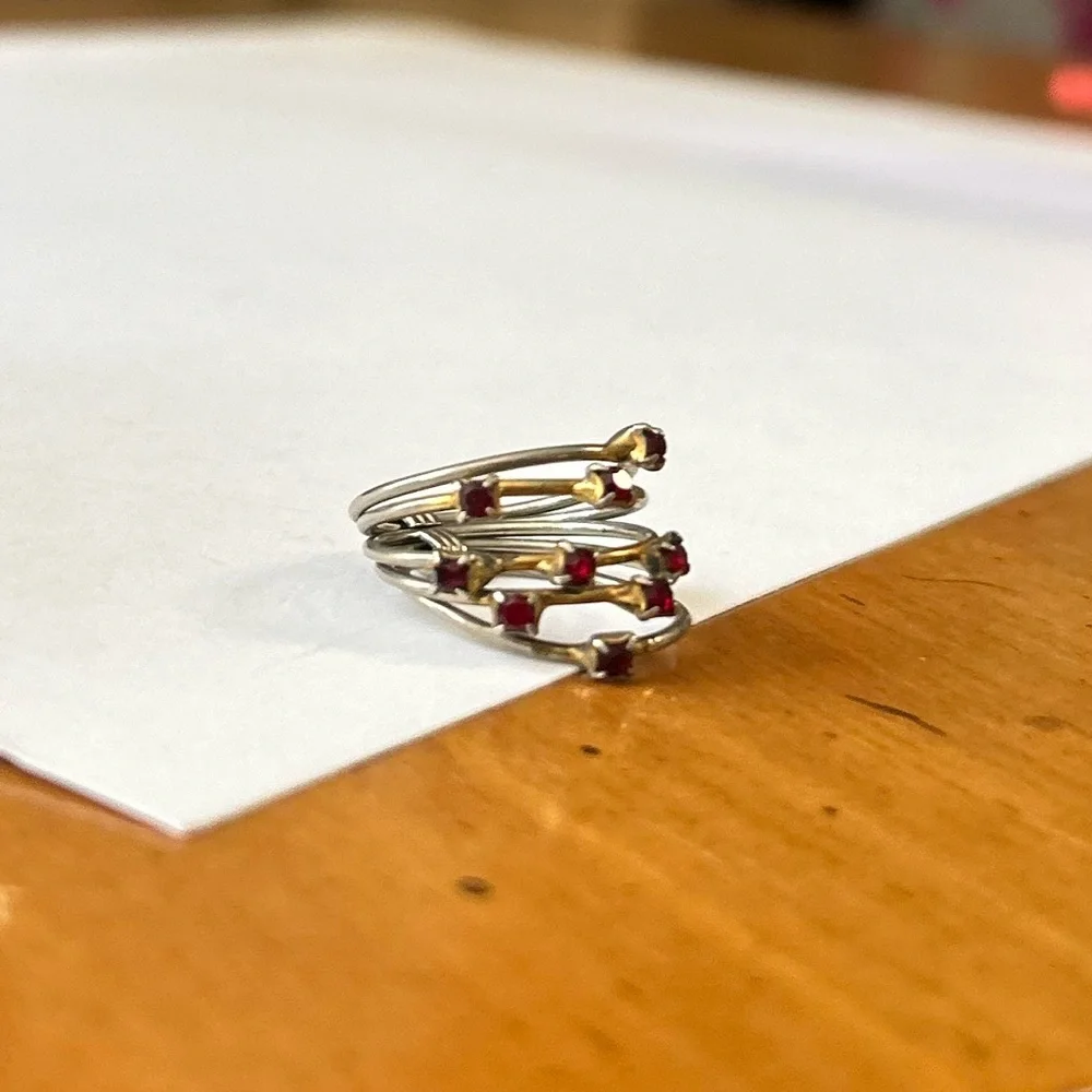 Stacked Ruby Ring